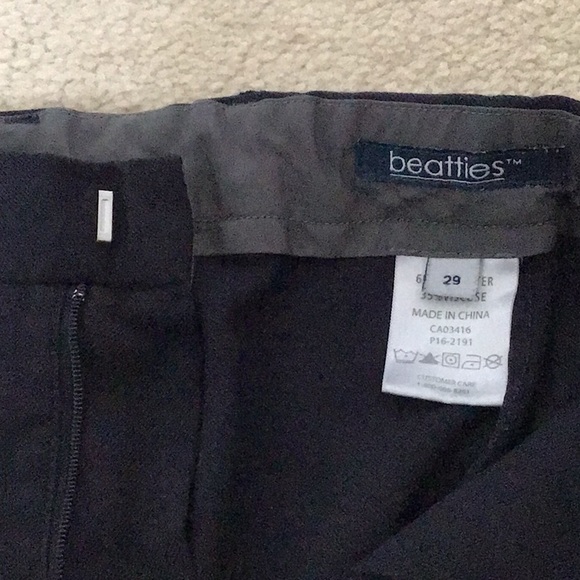 LOT OF 2 BEATTIES NAVY BLUE SCHOOL UNIFORM PANTS SIZE 29 ADJUSTABLE WAIST - Picture 2 of 4